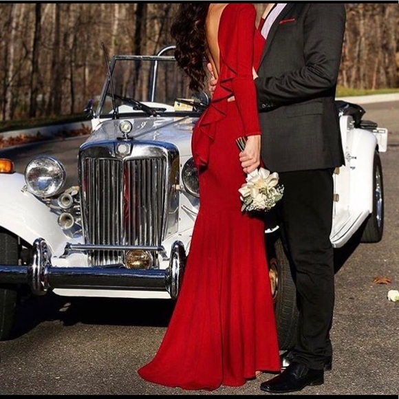 Windsor Dresses & Skirts - Long-Sleeve Low-Back Gown